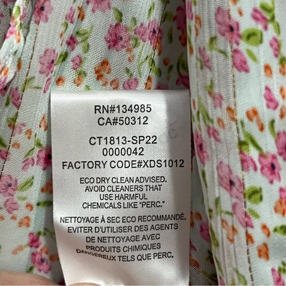 For Love And Lemons Pink and Green Ruffled Crop Blouse - Picture 14 of 15